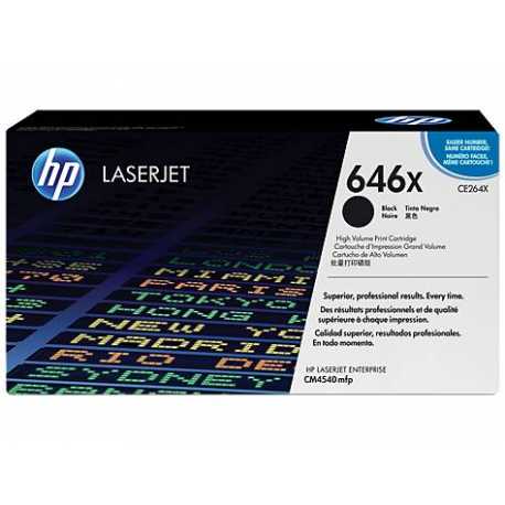 HP 646X Yüksek Kapasiteli Siyah Orijinal LaserJet Toner Kartuşu CE264X