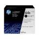 HP 64X 2'li Paket Yüksek Kapasiteli Siyah Orijinal LaserJet Toner Kartuşları CC364XD