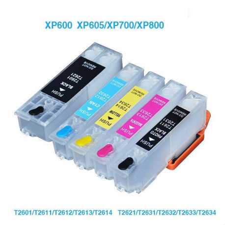 EPSON T26 (T2601/T2611-T2614) MUADİL KOLAY DOLAN KARTUŞ (OTO RESET ÇİPLİ 5 KARTUŞ)