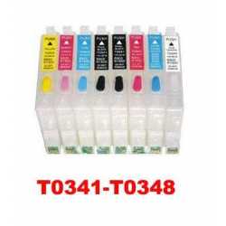 EPSON T0341-T0348 MUADİL KOLAY DOLAN KARTUŞ (OTO RESET ÇİPLİ 8 BİTMEYEN KARTUŞ)