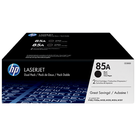 HP 85A - CE285AD SİYAH ORİJİNAL SIFIR TONER DUAL PACK - ÇİFTLİ PAKET