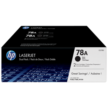 HP CE278AD SİYAH ORİJİNAL TONER DUAL PACK - ÇİFTLİ PAKET 78AD