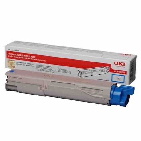 Oki 43459347 C3300 C Mavi Yüksek Kapasiteli Orijinal Laser Toner Kartuşu