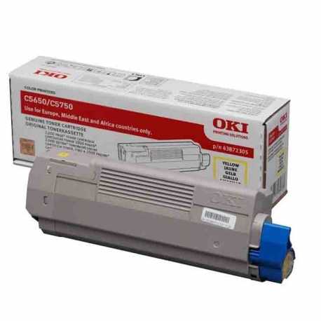 Oki 43872321 C5650 Y Sarı Orijinal Laser Toner Kartuşu