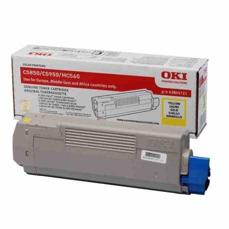 Oki 43865741 C5850 Y Sarı Orijinal Laser Toner Kartuşu