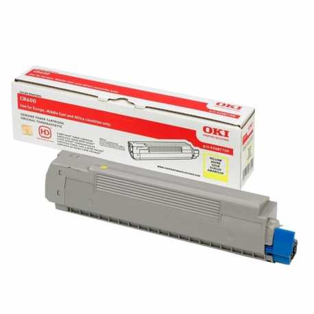 Oki 43487721 C8600 Y Sarı Orijinal Laser Toner Kartuşu