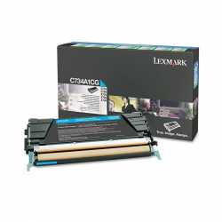 Lexmark C734 - C734A1CG C Mavi Orijinal Laser Toner Kartuşu