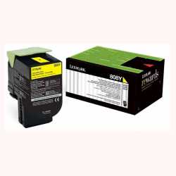 Lexmark CX310 - 80C80Y0 Y Sarı Orijinal Laser Toner Kartuşu