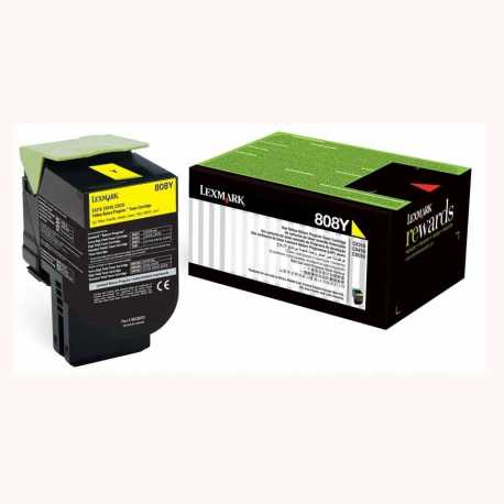 Lexmark CX310 - 80C80Y0 Y Sarı Orijinal Laser Toner Kartuşu