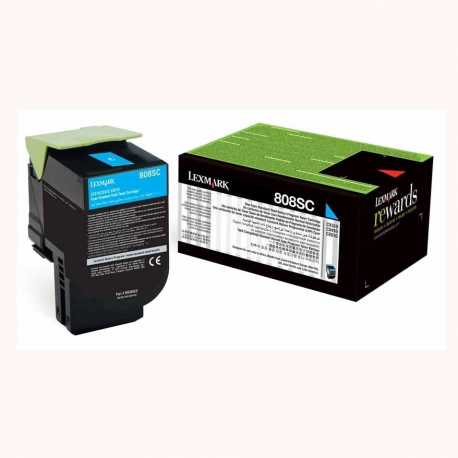 Lexmark CX310 - 80C8SC0 C Mavi Orijinal Yüksek Kapasiteli Laser Toner Kartuşu