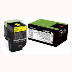 Lexmark CX310 - 80C8SY0 Y Sarı Orijinal Yüksek Kapasiteli Laser Toner Kartuşu