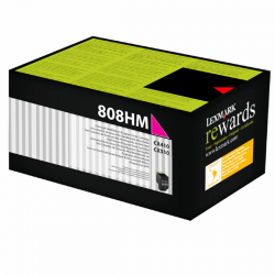 Lexmark CX410 - 80C8HM0 M Kırmızı Orijinal Yüksek Kapasiteli Laser Toner Kartuşu