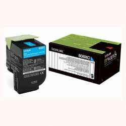 Lexmark CX510 - 80C8XC0 C Mavi Orijinal Extra Yüksek Kapasiteli Laser Toner Kartuşu
