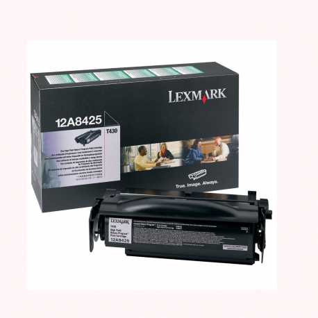 Lexmark Optra T430 - 12A8425 BK Siyah Orijinal Yüksek Kapasiteli Laser Toner Kartuşu