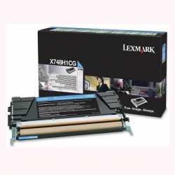 Lexmark X748 - X748H1CG C Mavi Orijinal Yüksek Kapasiteli Laser Toner Kartuşu
