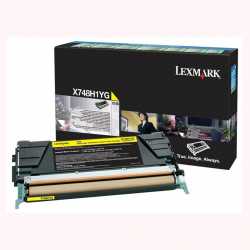 Lexmark X748 - X748H1YG Y Sarı Orijinal Yüksek Kapasiteli Laser Toner Kartuşu