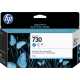 HP 730 - P2V62A (130ml) Mavi DesignJet Orijinal Mürekkep Kartuşu