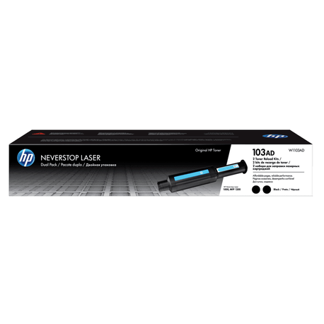 HP 103A - W1103AD Orijinal Neverstop Çiftli Paket Toner Siyah 103 A