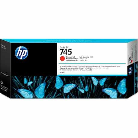 HP 745- F9K06A Orijinal Kromatik Kırmızı Mürekkep Kartuşu 300 ML Yüksek Kapasiteli