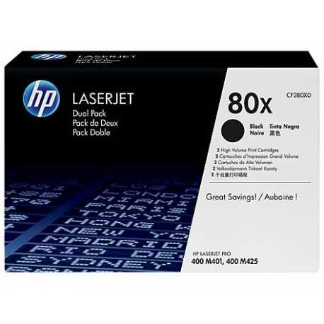 HP CF280XD SİYAH ORİJİNAL SIFIR TONER TONER DUAL PACK - ÇİFTLİ PAKET 80XD